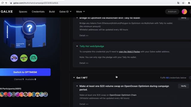 Получаем NFT от Tally HO, Multichain, OpenOcean | Разбор аткивностей на Galxe смотреть онлайн