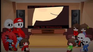 Undertale & Underfell React to The Maniac Fury [InsanitySans Vs Chara] (Request)
