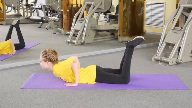 Упражнение 1 (уровень 1), для детей и подростков, профилактика сколиоза