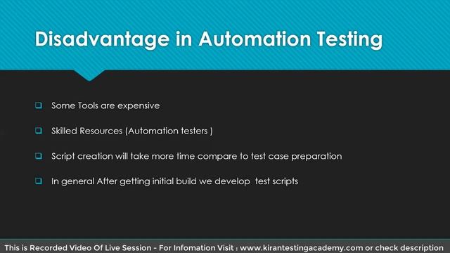 Introduction To Automation Testing and Selenium , Advantages of Selenium WebDriver (Class 1) смотреть онлайн