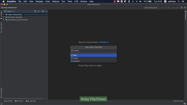 RubyMine: Creating and Running Your First Ruby Project смотреть онлайн