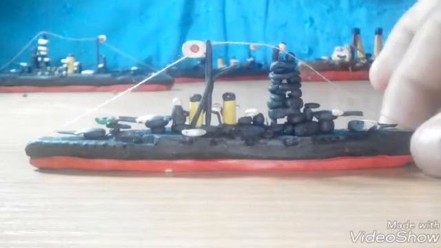 Обзор линейного крейсера "Kongo" из пластилина смотреть онлайн