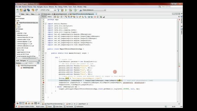 GENERATE JASPER REPORT JAVA NETBEANS FROM LIST смотреть онлайн