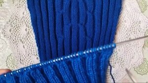 Рукав спицами.Прибавка     петель.Мастер-класс.