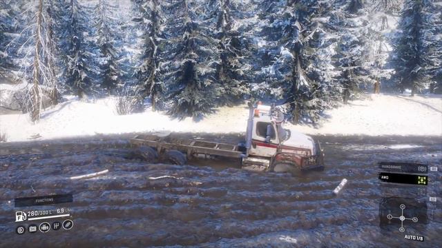 SnowRunner Freightliner 114 SD Gameplay And Review смотреть онлайн
