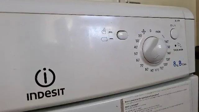 Indesit IDC8T3 Condenser dryer full cycle смотреть онлайн