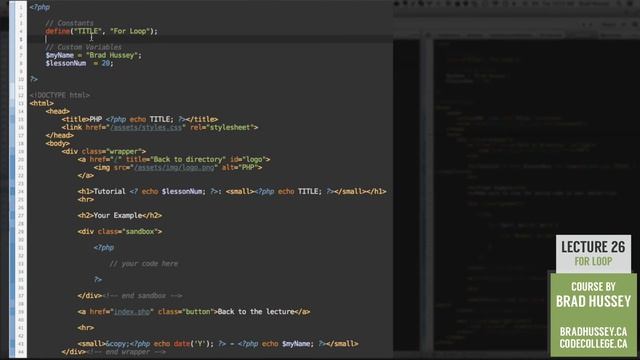 For Loop [#26] Code Dynamic Websites with PHP смотреть онлайн