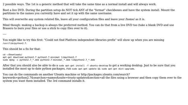 Ubuntu: Best way to Reinstall Ubuntu 14.04 Without Deleting my Files (2 Solutions!!) смотреть онлайн