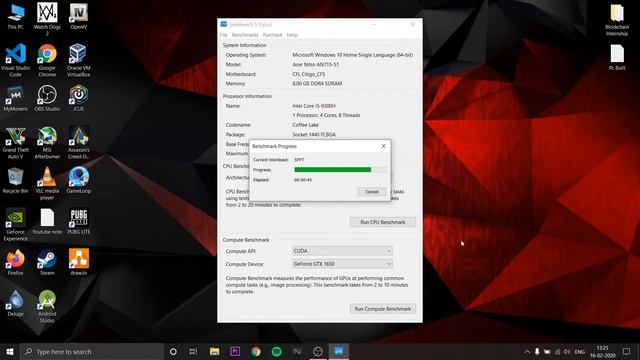 Geekbench CUDA Benchmark of Acer Nitro 7 - AN715-51 - [Core i5-9300H] [GTX 1650] смотреть онлайн
