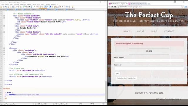 PHP & AJAX Project - Login Authentication Part 4 | Tutorial смотреть онлайн