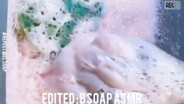 Soaked soap / mushy soap / мягкое мыло / пропитанное мыло صابون منقوع / صابون طري : asmr video 💕 смотреть онлайн