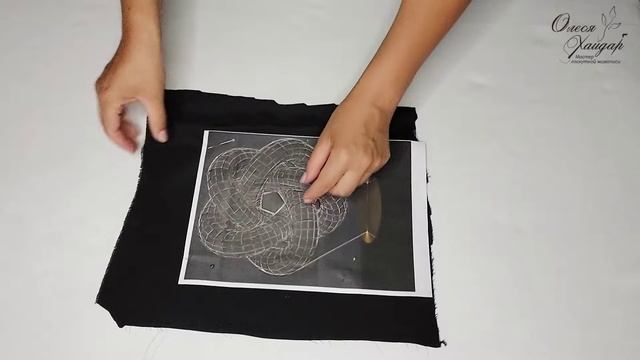 Как перенести рисунок на черную ткань. 1-ый способ - с помощью мыла. СХМС.... 3D эффект... часть 1 смотреть онлайн