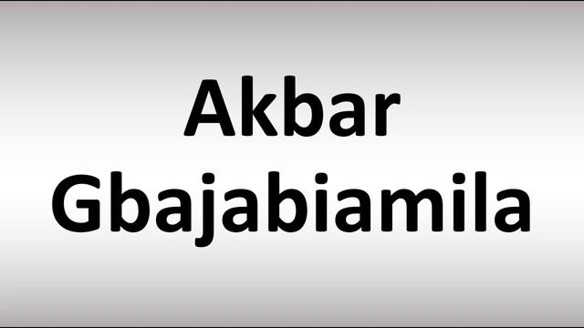 How to Pronounce Akbar Gbajabiamila смотреть онлайн