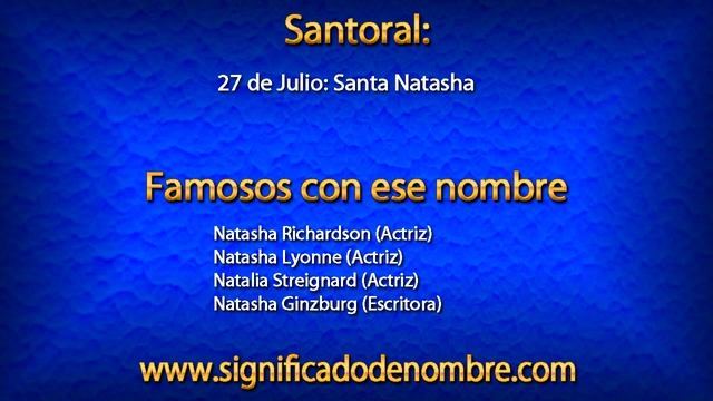 Significado de Natasha | ¿Qué significa Natasha? смотреть онлайн