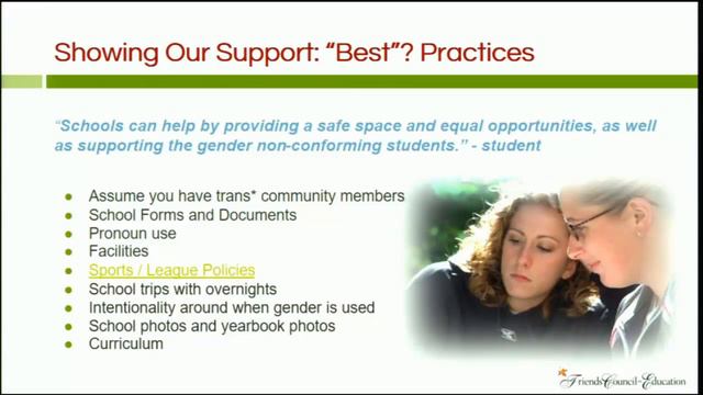 Policy and Practice Supporting Transgender/Nonbinary Students in Independent Schools смотреть онлайн