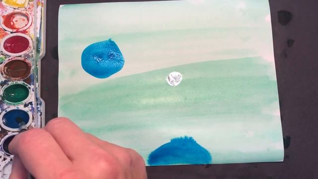 Abstract Flower Patch with Watercolors and Permanent Black Marker смотреть онлайн