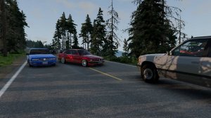 Аварии во время обгона в BeamNg Drive
