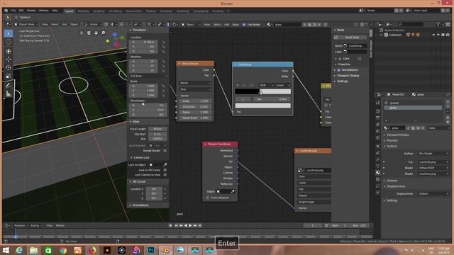 Making a Grass Soccer/Football Field in Blender 2.8 смотреть онлайн