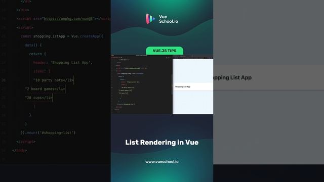 List Rendering in Vue.js смотреть онлайн