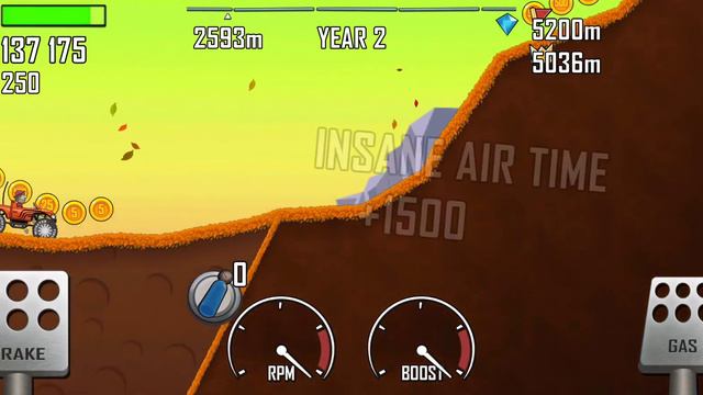Игра Hill Climb Racing, этап"Seasons", авто "чудовище" смотреть онлайн