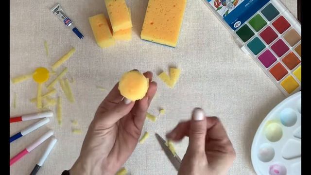 Спонжик для рисования своими руками смотреть онлайн