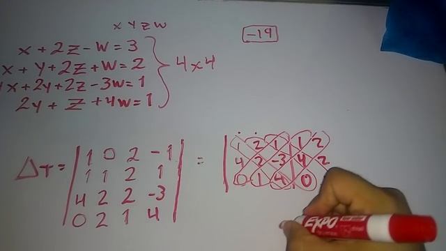 SISTEMA DE ECUACIONES 4x4 (Método Crámer) смотреть онлайн