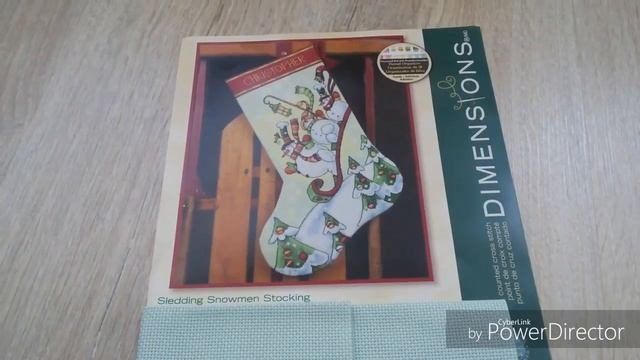 14. "Sledding Snowmen Stocking" Dimensions. Начало нового процесса. Вышивка крестиком. смотреть онлайн