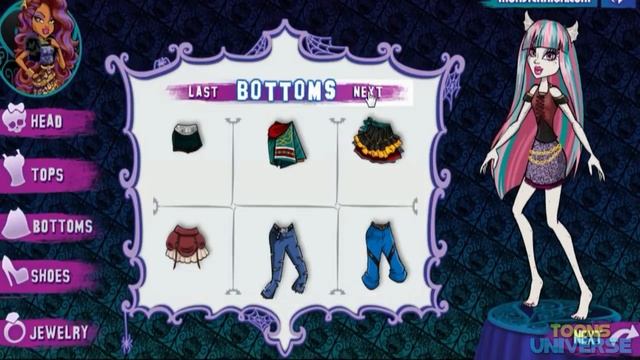 Monster High Games Fang-Tastic Fashion Show Dress Up Game For Girls