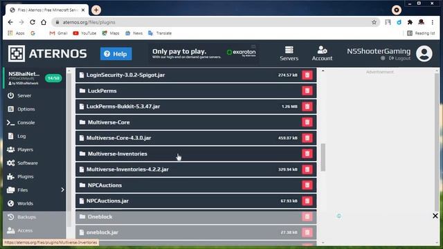How To Separate Inventory Of Worlds || How To Use Multiverse Inventories In Aternos In Hindi || смотреть онлайн