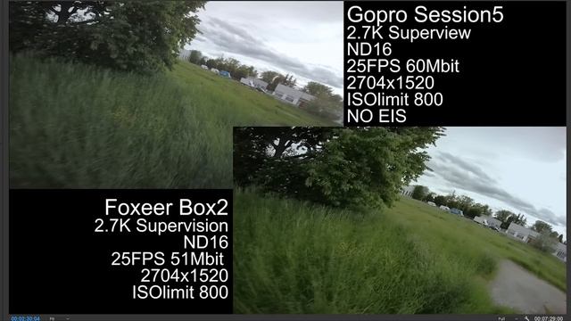 ☀ Сравнение двух популярных 4к камер в режиме 2.7K Superview. Детальный анализ [Box2 vs Session5] смотреть онлайн