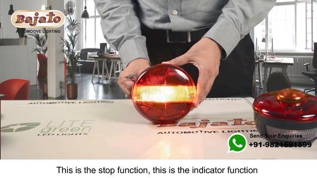 Round Tail lamp with partition ( volvo type) TL 301 , (Bosch Type )TL 302. For Trucks & Trailers смотреть онлайн