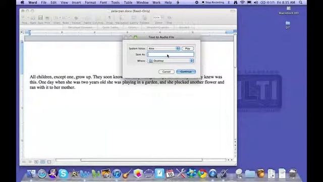 Exporting text from Microsoft Word to iTunes as an audio track смотреть онлайн
