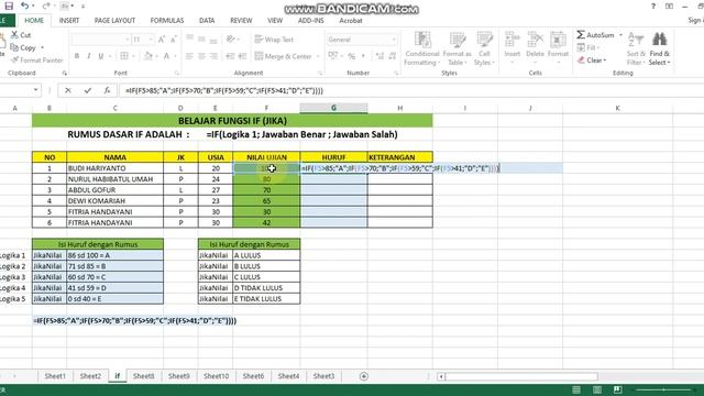 Pertemuan 6 Excel Rumus IF смотреть онлайн