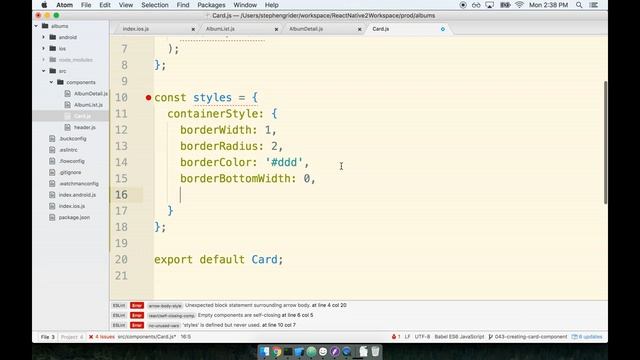 [React Native] Styling a Card смотреть онлайн