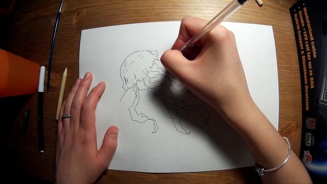 Как нарисовать медузу - How to draw a jellyfish смотреть онлайн