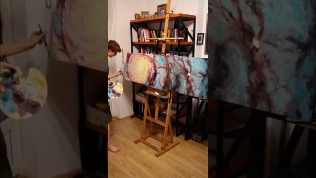 ПРОЦЕСС СОЗДАНИЯ КАРТИНЫ МАСЛОМ. «Он смотрит» смотреть онлайн