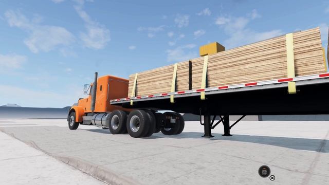 BeamNG Drive Update - T75 Truck + Flatbed Trailer Suspension Test on the Gridmap V2 смотреть онлайн