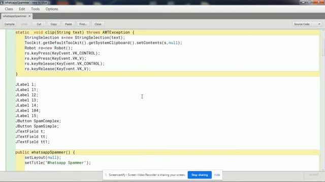 WhatsApp Spam bot , with Java coding,2 click, 10000 messages graphical user interface (app) смотреть онлайн