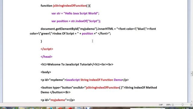 STRINGS INDEXOF METHOD IN JAVA SCRIPT DEMO смотреть онлайн