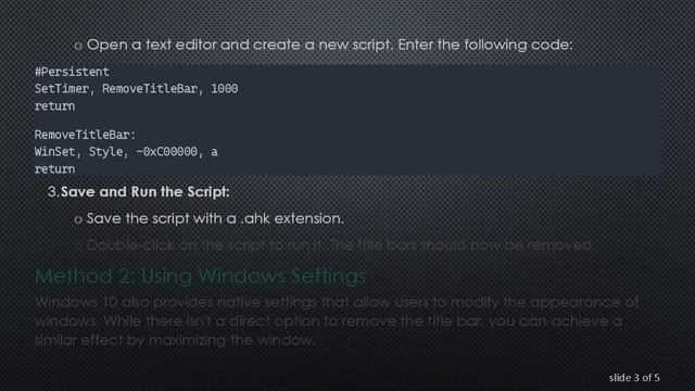 Removing or Hiding the Title Bar in Windows 10 смотреть онлайн