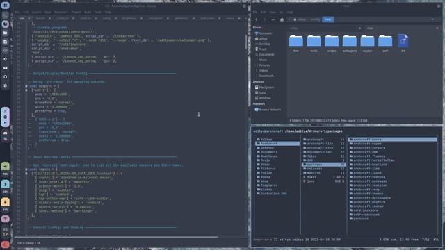 River Window Manager | Wayland | Archcraft | Workflow смотреть онлайн