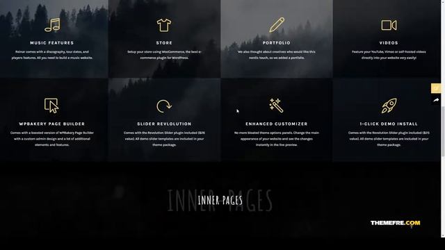 Reinar - A Nordic Inspired Music and Creative WordPress Theme playlist store Easy Create Website смотреть онлайн