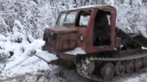 Трелёвка леса трактором ТТ-4 в логах.