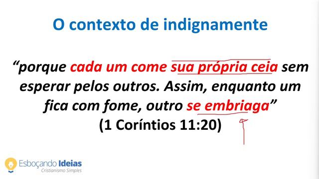 Quando NÃO DEVO tomar a Santa Ceia do Senhor? Entenda o que significa tomar a ceia INDIGNAMENTE смотреть онлайн