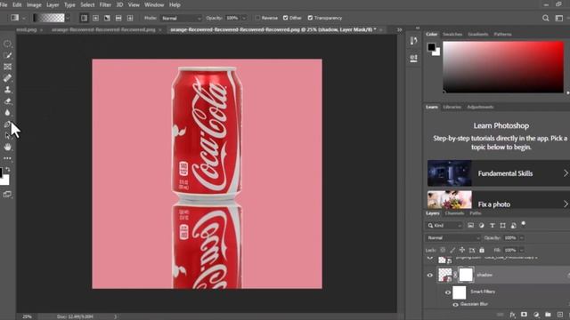 How to create Shadow & Reflection in Photoshop смотреть онлайн