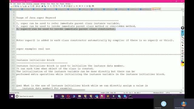 super keyword in Java смотреть онлайн