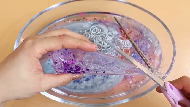 Making GALAXY Slime With Piping Bags! Most Satisfying Slime Video★ASMR★