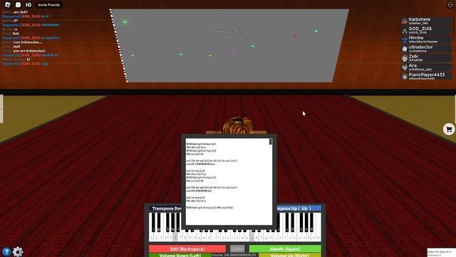 Playing Fur Elise by Beethoven on Roblox piano. смотреть онлайн