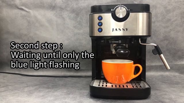 JASSY JS 101Espresso machine - How to start the machine смотреть онлайн