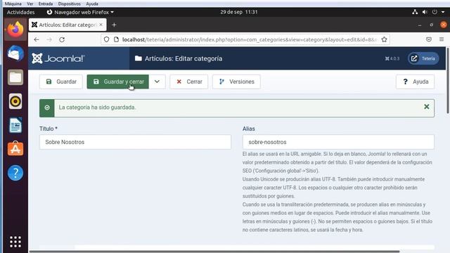 JOOMLA 4.0.3 Crear Categorías смотреть онлайн